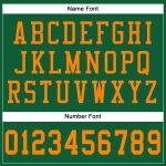 Custom Name and Number Kelly Green Bay Orange Mesh Authentic Football Jersey - Personalized Team Apparel Personalized Kelly