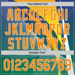 Custom Name and Number Authentic Baseball Jersey - Kelly Green Bay Orange-White 3D Abstract Pattern Design Personalized Kelly