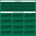 Custom Name and Number Personalized Baseball Jersey, Kelly Green Black 3D Gradient Design, Irregular Shape Authentic Style