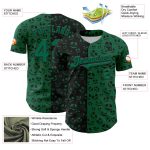 Custom Name and Number Rave Halloween Pumpkin 3D Pattern Kelly Green Baseball Jersey Personalized Kelly Green Black 3D Pattern