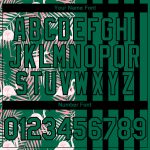 Custom Name and Number 3D Tropical Palm Leaves Kelly Green Flamingo Baseball Jersey Personalized Kelly Green Black 3D Pattern