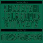 Custom 3D Skull T-Shirt with Name & Number in Kelly Green & Black Fashion Performance Style Personalized Kelly Green Black