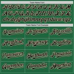 Custom Name and Number Personalized Kelly Green Authentic Baseball Jersey, Black-City Cream Mesh Throwback Design Personalized