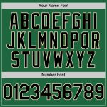 Custom Name and Number Personalized Kelly Green Authentic Baseball Jersey, Black-City Cream Mesh Throwback Design Personalized