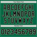 Custom Name & Number Authentic Sleeveless Baseball Jersey - Kelly Green Black-Cream Design Personalized Kelly Green Black-Cream
