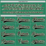 Custom Personalized Hockey Jersey, Kelly Green with Black-Cream Design, Team Name and Number Personalized Kelly Green Black-Cream