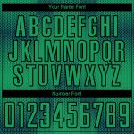 Custom Name Number Soccer Jersey Uniform - Personalized Geometric Shapes in Kelly Green and Black Personalized Kelly Green