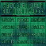 Custom Name Number Soccer Jersey Uniform - Personalized Geometric Shapes in Kelly Green and Black Personalized Kelly Green