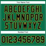 Custom Name and Number Baseball Jersey - Kelly Green with Black and Gold - Authentic Team Jersey Personalized Kelly Green