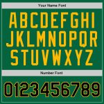 Personalized Authentic Basketball Jersey - Kelly Green Black-Gold Throwback Design Personalized Kelly Green Black-Gold Authentic