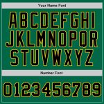 Custom Name and Number Personalized Black-Gold Kelly Green Basketball Jersey - Authentic Throwback Style Personalized Kelly