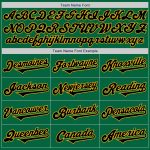 Custom Name and Number Authentic Two Tone Baseball Jersey - Personalized Kelly Green Black-Gold Team Jersey Personalized