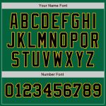 Custom Name and Number Authentic Two Tone Baseball Jersey - Personalized Kelly Green Black-Gold Team Jersey Personalized