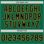 Custom Name and Number Personalized Authentic Baseball Jersey Black-Gold Line Kelly Green Personalized Kelly Green Black-Gold