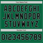 Custom Two-Tone Bomber Jacket with Name and Number - Kelly Green Black-Gray Varsity Letterman Full-Snap Style Personalized