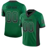 Custom Name & Number Football Jersey - Personalized Kelly Green Black-Gray Mesh Drift Fashion Personalized Kelly Green Black-Gray