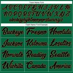 Custom Name and Number Authentic Baseball Jersey - Personalized Kelly Green Black-Old Gold Team Jersey Personalized Kelly