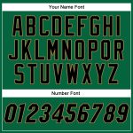 Custom Name and Number Authentic Baseball Jersey - Personalized Kelly Green Black-Old Gold Team Jersey Personalized Kelly