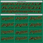 Personalized Authentic Baseball Jersey - Kelly Green Black and Old Gold Sleeveless Design Personalized Kelly Green Black-Old