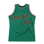 Custom Name Number Throwback Basketball Jersey in Kelly Green Black Old Gold - Authentic Team Jersey Personalized Kelly Green