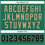 Custom Name Number Throwback Basketball Jersey in Kelly Green Black Old Gold - Authentic Team Jersey Personalized Kelly Green