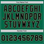 Personalized Kelly Green Black Old Gold Basketball Jersey - Authentic Throwback Design Personalized Kelly Green Black-Old
