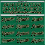 Custom Team Names and Numbers Kelly Green Black-Old Gold Varsity Letterman Bomber Full-Snap Jacket Personalized Kelly Green