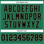 Personalized Salute to Service Long Sleeve Performance T-Shirt - Custom Name and Number in Kelly Green, Black, Old Gold Personalized