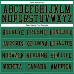 Personalized Salute to Service Long Sleeve Performance T-Shirt - Custom Name and Number in Kelly Green, Black, Old Gold Personalized