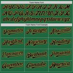 Custom Name Number Throwback Baseball Jersey - Kelly Green Black Old Gold Mesh Authentic Team Jersey Personalized Kelly Green
