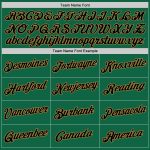 Custom Name and Number Performance T-Shirt in Kelly Green, Black, and Old Gold - Personalized Team Apparel Personalized Kelly