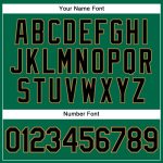 Custom Team Name Number Performance Golf Polo Shirt - Kelly Green Black Old Gold Personalized Kelly Green Black-Old Gold