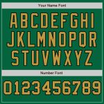 Custom Name Number Baseball Jersey - Kelly Green Black-Old Gold Pinstripe Authentic Fashion Team Jersey Personalized Kelly