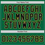 Personalized Authentic Baseball Jersey Custom Name Number Kelly Green Black Pinstripe Black-Gold Personalized Kelly Green
