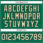 Personalized Black Pinstripe Baseball Jersey with Custom Name & Number, Kelly Green City Design, Authentic Team Gear Personalized