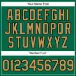 Custom Name and Number Kelly Green Black Pinstripe Old Gold Baseball Jersey - Personalized Authentic Team Jersey Personalized