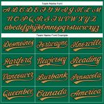 Custom Name and Number Kelly Green Black Pinstripe Old Gold Baseball Jersey - Personalized Authentic Team Jersey Personalized