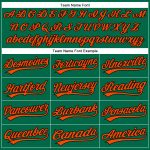 Custom Name and Number Authentic Baseball Jersey - Personalized Kelly Green Black Pinstripe Design Personalized Kelly Green
