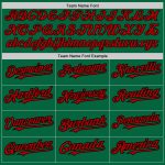 Custom Name and Number Unisex Softball Jersey - Personalized Kelly Green Black Pinstripe Two-Button Design Personalized Kelly