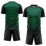 Custom Sublimation Soccer Jersey - Kelly Green and Black Personalized Uniform Personalized Kelly Green Black Sublimation