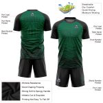 Custom Sublimation Soccer Jersey - Kelly Green and Black Personalized Uniform Personalized Kelly Green Black Sublimation