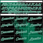 Custom Name & Number 3D Pattern Brush Stroke Performance T-Shirt - Kelly Green Black-White Design Personalized Kelly Green
