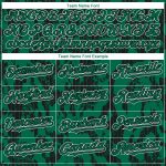 Customizable 3D Pattern Baseball Jersey in Kelly Green and Black-White with Abstract Design - Personalized Name and Number