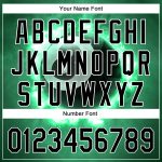 Custom Name Number 8 Ball Billiards Polo Shirt in Kelly Green Black White 3D Pattern - Performance Team Apparel Personalized