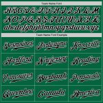 Custom Team Name and Number Authentic Baseball Jersey in Kelly Green Black-White Personalized Kelly Green Black-White Authentic