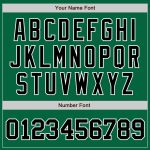Custom Team Name and Number Authentic Baseball Jersey in Kelly Green Black-White Personalized Kelly Green Black-White Authentic