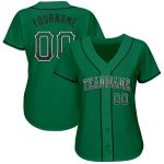 Custom Name Number Baseball Jersey - Kelly Green Black-White Authentic Drift Fashion Team Personalized Kelly Green Black-White