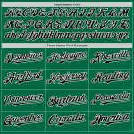 Personalized Authentic Sleeveless Baseball Jersey in Kelly Green Black-White Personalized Kelly Green Black-White Authentic
