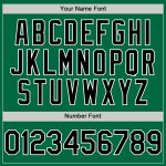 Personalized Authentic Sleeveless Baseball Jersey in Kelly Green Black-White Personalized Kelly Green Black-White Authentic
