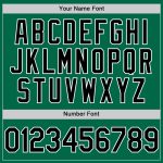 Custom Name Number Kelly Green Black-White Authentic Throwback Baseball Jersey - Personalized Team Jersey Personalized Kelly